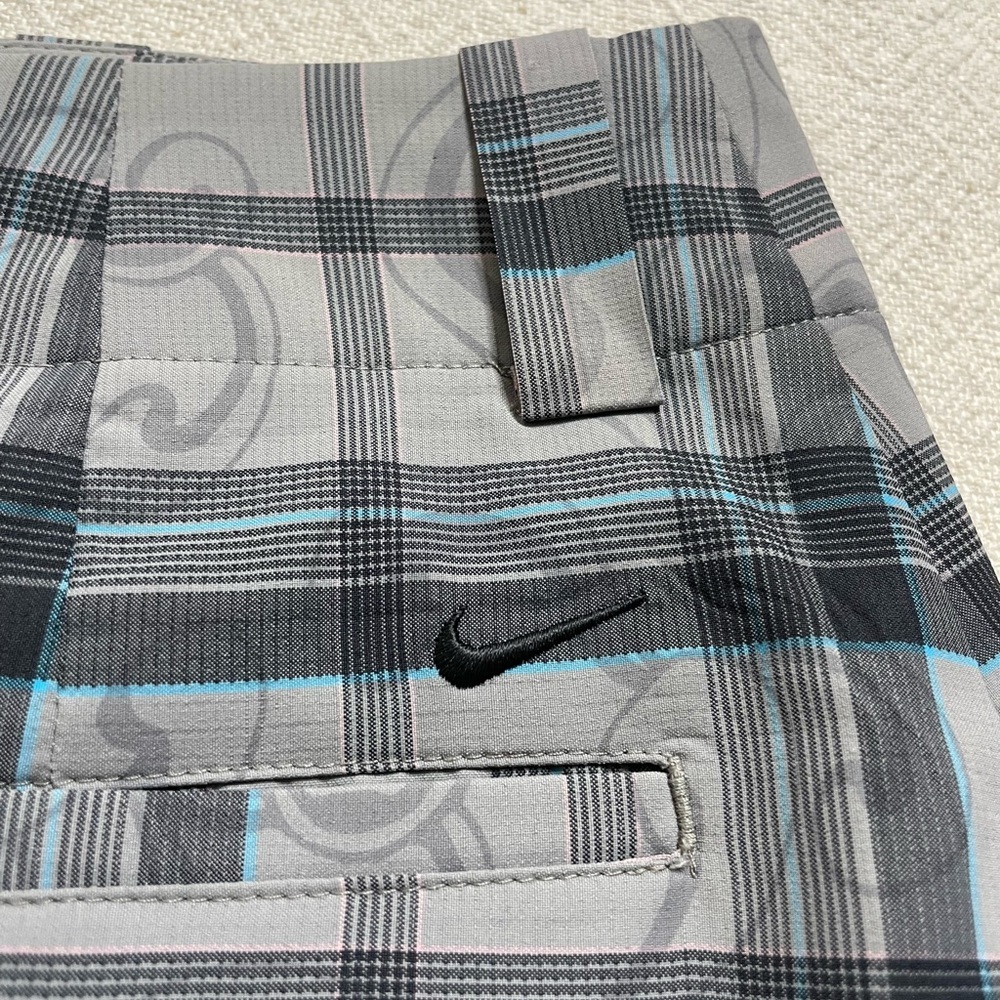Nike Golf Dri-Fit Grey Blue Plaid Skort Skirt 6 - Picture 7 of 7
